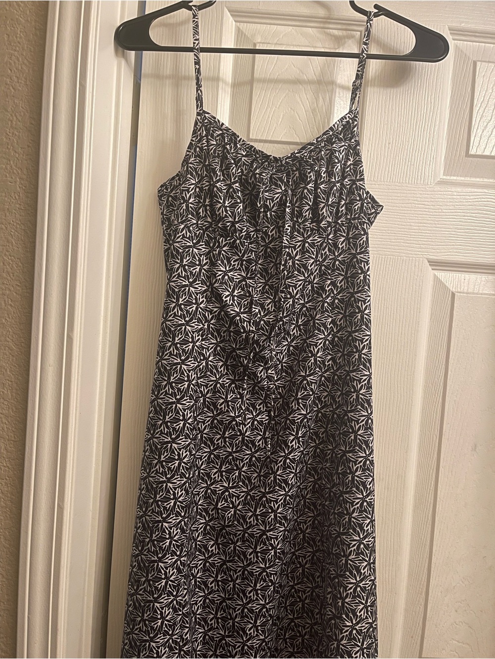 Black & White Printed Spaghetti Strap Dress